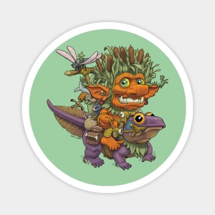 Happy Marsh Goblin and his amphibian mount. Magnet